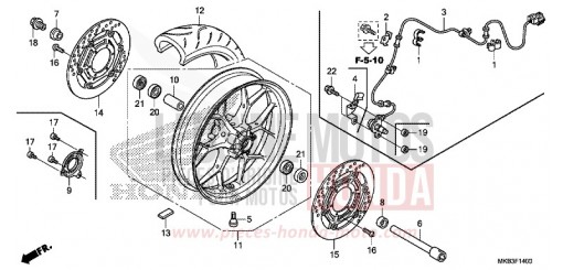 ROUE AVANT CBR1000SF de 2015
